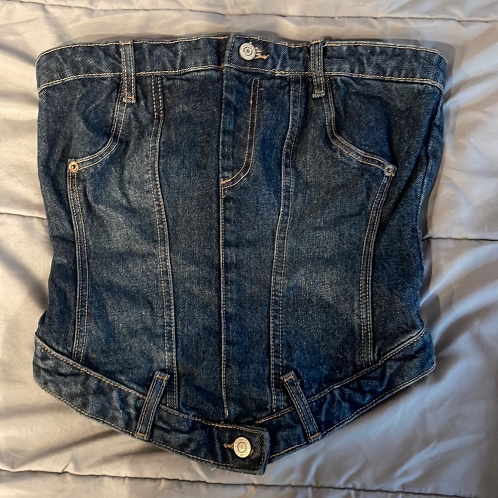 Zara Blue Jean halter top
